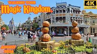 Halloween Decorations Season at Walt Disney World Magic Kingdom Walkthrough August 2024