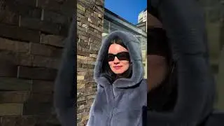 Эффектная Шуба с Капюшоном Стиль и Уникальный Цвет Stylish Hooded Fur Coat Unique Color and Elegance