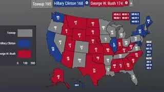 Alternate History 2004 Election Prediction - Hillary Clinton vs George W. Bush