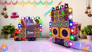 How to Make DIY Mini DJ Truck at Home | Homemade Cardboard DJ Setup with Sharpy Lights | Full Guide