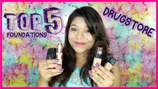 My Top 5 Favourite Foundations | Best Indian Drugstore Foundations || Miss Pink Shoes