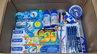 Unboxing Modern DOMS Stationery 📚 Big Pencil box, Ruler, Notebook, Pouch, Sharpener, Geometry