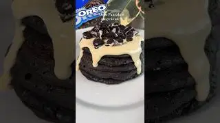 Oreo Pancakes 4 ingredients! 🥞 #easyrecipe #cake #shorts
