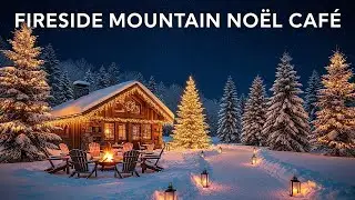 Warm Christmas Jazz by the Fireplace ❄️ Snowy Village Café Ambience for Cozy and Peaceful Winter