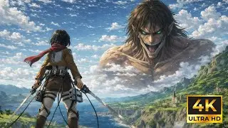 Seaside Calm w/ MIKASA: Ocean Waves, Wind & Distant EREN Roar | ATTACK ON TITAN ASMR