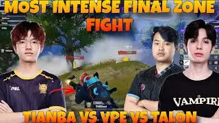 😱TIANBA🇨🇳 vs VPE🇹🇭 vs Talon🇮🇩 4v4v4 Intense Final Circle Battle In PMWC 2024!🔥 VPE Chicken Dinner!❤️