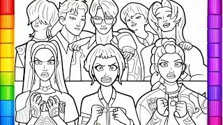 KPop Demon Hunters Coloring Pages -Boys vs Girls / Satisfying Coloring Kpop Characters