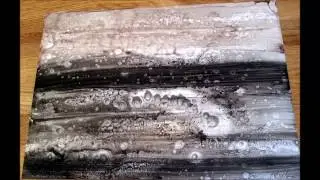 Alkoholtechnik auf Acryl grau