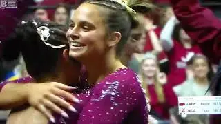 Alabama gymnast Lilly Hudson great floor performance vs. Arkansas