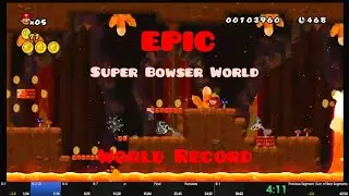 Epic Super Bowser World 100% Former World Record Speedrun in 42:43