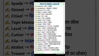 Iti fitter tools name in hindi