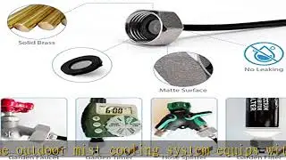 lifeegrn Misters for Outside Patio, Outdoor Misting System for Patio, 40 ft Mister Hose+10 Mist Noz