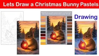 A look at my new Christmas Bunny pastel drawing lesson - Jason Morgan