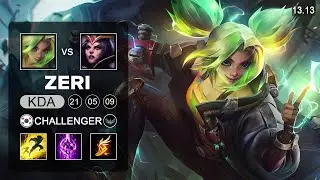 Zeri vs LeBlanc Mid - KR Challenger - Patch 13.13 Season 13