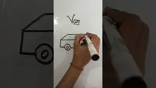 Van Drawing easy #drawing #shortsvideo