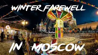 Maslenitsa in Moscow. Russian winter farewell festival shot on GoPro Max. Масленица 2020.