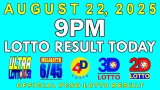 9pm Lotto Result Today August 22 2025 PCSO