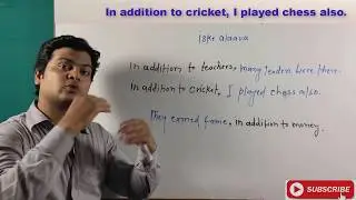 In Addition to in English Grammar  | Use of In Addition to | Spoken English Learning Videos part 101