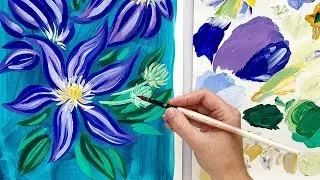 Painting A Clematis In Acrylic
