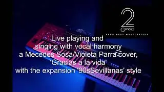 'Gracias a la vida' a Mercedes Sosa/Violeta Parra cover with vocal harmony on the Yamaha Genos 2.