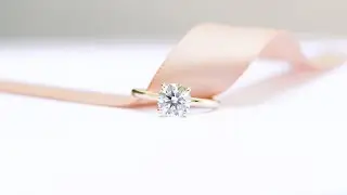 1 Carat Round Classic Four Prong Lab Diamond Solitaire  in 14k Yellow Gold | Ada Diamonds