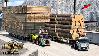 Insane Overload! Giant Cargo Trucks in Euro Truck Simulator 2 Multiplayer!