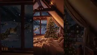 ❄️ Cozy Winter Cabin | Falling Snow & Crackling Fireplace for Deep Sleep