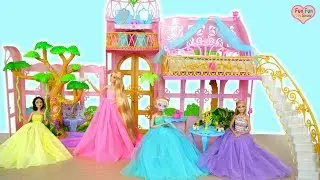 Princess Barbie Enchanted Greenhouse Castle Kastil boneka Putri Barbie Princesa Barbie Castelo