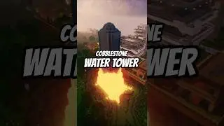 Minecraft - Cobblestone Water Tower 💦🗼#minecraft #minecraftshorts