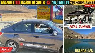 Pushing Limits: Honda Amaze from Manali to Baralacha Pass (16,040 ft)! #roadtrip #baralachapass