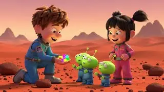 Kids Adventure Story 🚀👦🐒 Boy and Monkey's Epic Space Mission | Fun Rhyming Poem for Children