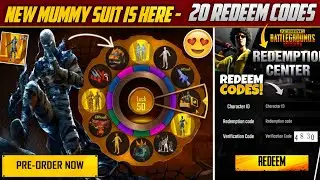 Dark Mummy Suit And Mummy M416 Is Here | 20 Redeem Codes Get Free Rewards | PUBGM