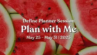 Watermelon-Themed Weekly Planner Spread | Plan With Me | Define Planner Setup