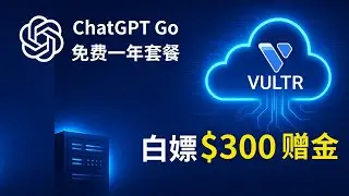 白嫖套餐：Vultr免费300美元赠金 | ChatGPT Go免费一年套餐!
