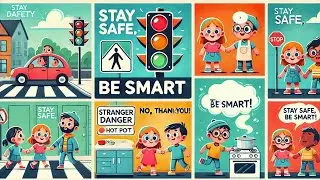 Basic safety tips for kids learning poem in English | Nursery rhymes for children | Kids learning