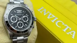 Invicta Speedway Chronograph Black Dial Silver Stainless Steel Watch 9223 (Unboxing) @UnboxWatches