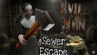 EVIL NUN SEWER ESCAPE WITH CROCODILE 😱 | SCARY ENDING!