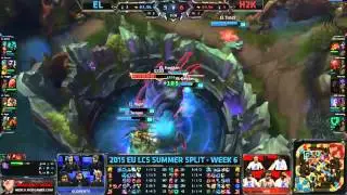 Highlight EL vs H2K - EU LCS 2015 Summer W6D1 - Elements vs H2k-Gaming