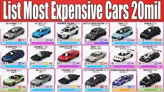List Most Expensive Cars 20mil in Auction House Forza Horizon 5