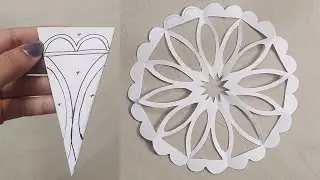 How to make easy and beautiful snowflakes ❄️♥️ #papercraft #snowflakes #part 112