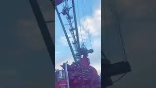 Crane unloading Log truck-Alabama River Pulp Mill