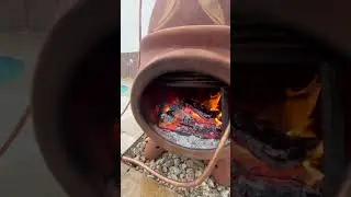 Wood burning DIY pool heater on Havasu rainy day