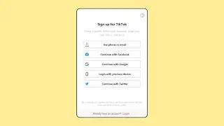 JavaFX UI: TikTok Sign up Design