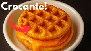 Esta receta se ha vuelto viral para Negocios! Waffles de Jamon y Queso!
