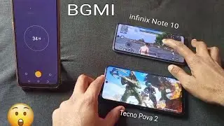 Tecno Pova 2 Vs Infinix Note 10 Battery Drain Test 100 To 0% -  ( BGMI Gameplay Only )