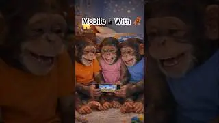 Monkey's🐒 Children Play With Mobile 📱 #funny #monkey #comedy #cocomelonlover #animals #babymonkey
