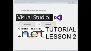 Visual Basic Net Tutorial Lesson 2 2017-2018 www.newtechnologycentre.org.uk