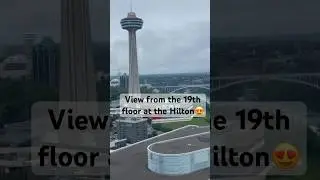 View from the 19th floor at Hilton hotel at Niagara Falls #hilton #niagrafalls #canada #travel