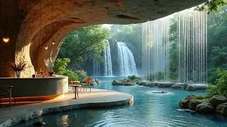10 HOURS | Cozy Ambience: Peaceful Waterfall Sounds & Water White Noise for Deep Sleep