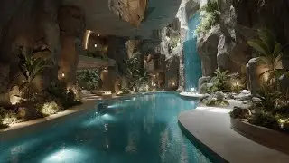 Deep Calm & Stress Relief | Hidden Spa Waterfall Meditation Ambience